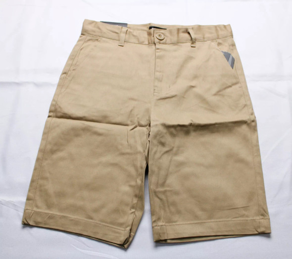 JUMP START MEN'S 4-WAY STRETCH FABRIC BUTTONED SHORTS - SIZE: MEN 14 - KHAKI New