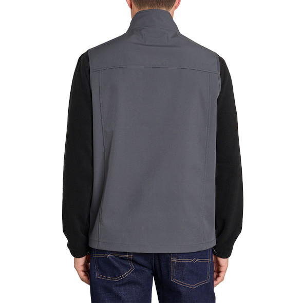 IZOD MEN'S SOFTSHELL VEST, SIZE LARGE - IRON GATE New