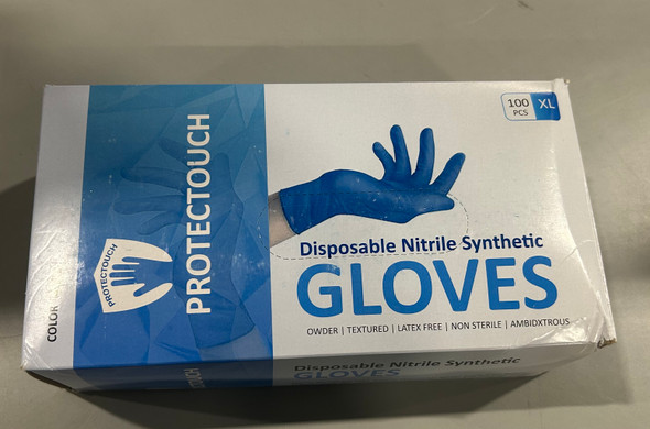 PROTECTOUCH DISPOSABLE NITRILE SYNTHETIC GLOVES XL - BLUE New