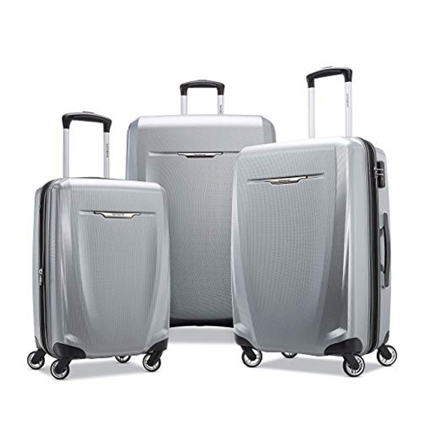SAMSONITE WINFIELD 3 DLX HARDSIDE LUGGAGE WITH SPINNERS, 3-PIECE SET - SILVER