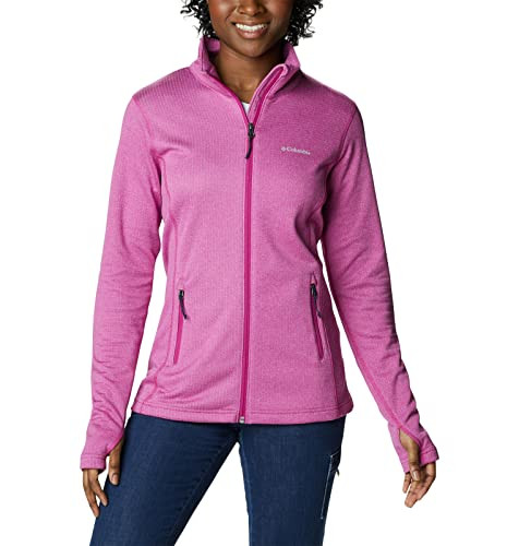 COLUMBIA Women's Park View Grid Fleece Full Zip Wild Fuchsia M New