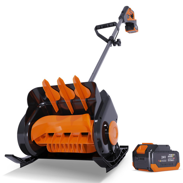 DAJIANGLX 24V 4AH ELECTRIC SNOW BLOWER CORDLESS SNOW CORDLESS, BATTERY - BLACK