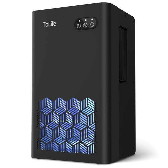 TOLIFE DEHUMIDIFIER FOR BEDROOM, 95 OZ WATER TANK, (950 SQ.FT) QUIET - BLACK