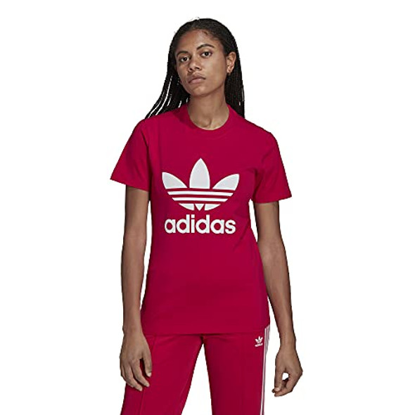 ADIDAS ORIGINALS TREFOIL TEE - SIZE: WOMEN XS - BOLD PINK New