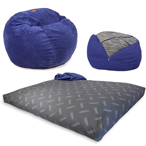 CordaRoy's Chenille Bean Bag Chair Convertible Chair Folds from Bead Bag Lounger New