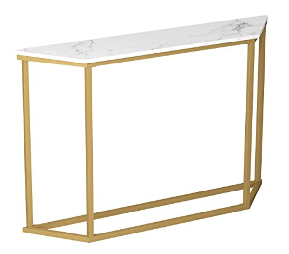 Wray Sturdy Safdie Console Table - Marble Gold