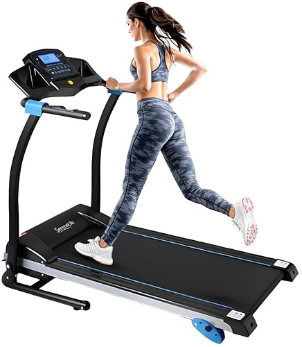 SereneLife SLFTRD25 Portable Walking Pad Treadmill, 0.6-5.0 MPH - BLACK