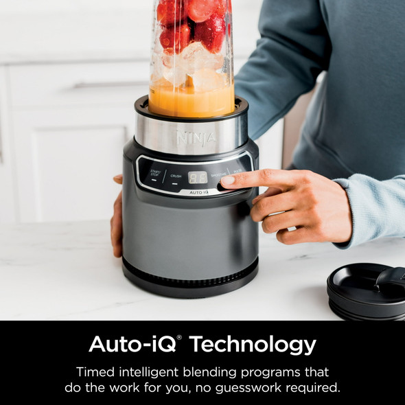 NINJA NUTRI-BLENDER PRO WITH AUTO IQ 1000 WATTS PERSONAL BLENDER BN400 - SILVER