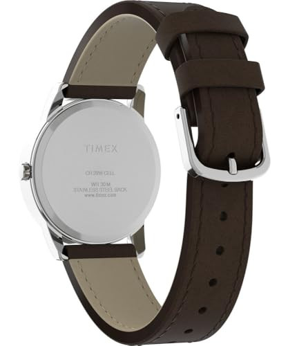 TIMEX MEN'S EASY READER WATCH 35MM - BROWN/WHITE