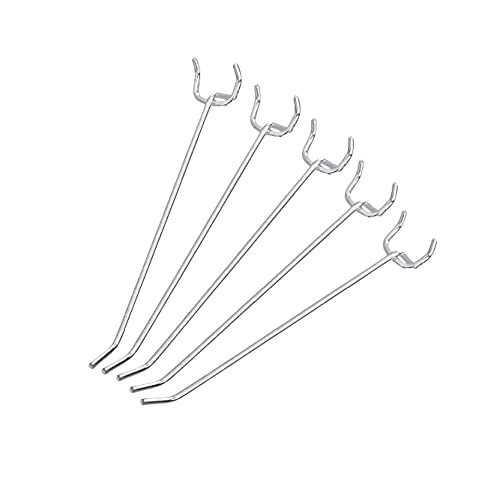 NEIKO 53102A 6” PEGBOARD HOOK ORGANIZER KIT, 50 PACK, HANGING HOOKS - SILVER