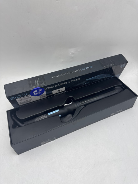 BIO-IONIC LONG BARREL STYLER, CURLING IRON - BLACK/BLUE