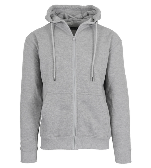 BLUE ICE MEN’S FLEECE-LINED FULL-ZIP HOODIE - SIZE: MEN M - HEATHER GRAY New