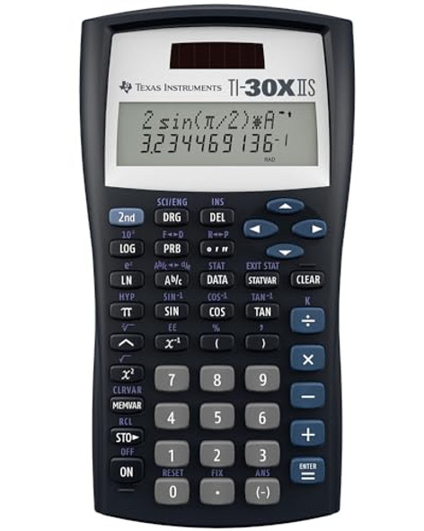 Texas Instruments TI-30XIIS Scientific Calculator Black/Blue Accents - Black New