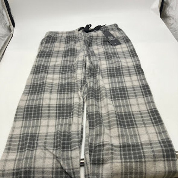 BELLO WOMEN'S EXTRA SOFT FLEECE PAJAMAS PANTS SIZE: WOMEN M - BLACK/WHITE PLAID New