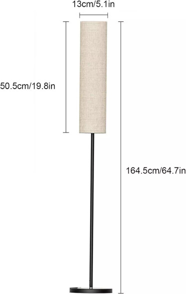 BUZHI TALL LED FLOOR LAMP WITH MAGNETIC REMOTE CONTROLLER MODEL BYD-02 - BLACK