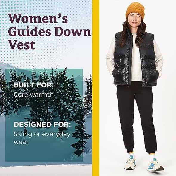 MARMOT WOMEN'S GUIDE DOWN VEST - SIZE: WOMEN L - BLACK New