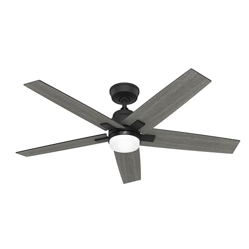 HUNTER FAN COMPANY HUNTER RAPIDAN LED 52"" CEILING FAN 5 BLADE - MATTE BLACK