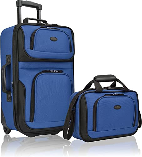US TRAVELER U.S. TRAVELER RIO LIGHTWEIGHT CARRY-ON SUITCASE 20" - ROYAL BLUE New