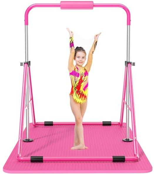 SAFLY FUN EXPANDABLE GYMNASTICS BAR FOR KIDS HEIGHT ADJUSTABLE JUNIOR - PINK SAFLY FUN EXPANDABLE GYMNASTICS BAR FOR KIDS HEIGHT ADJUSTABLE JUNIOR - PINK