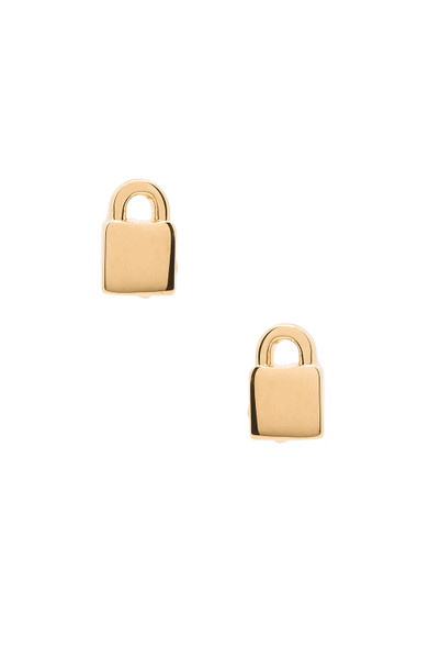 MARC BY MARC JACOBS LOCKED UP STUDS EARRINGS - ORO