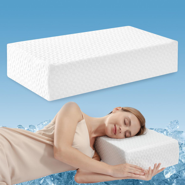 COLDHUNTER COOLING CUBE PILLOW FOR SIDE SLEEPERS MEMORY FOAM - WHITE New