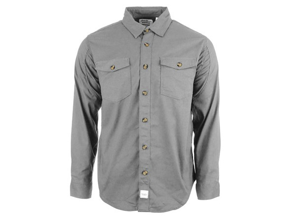 EDDIE BAUER MEN'S LICENSE TO WILL LONG SLEEVE SHIRT - SIZE: MEN M - CLOUD GRAY New