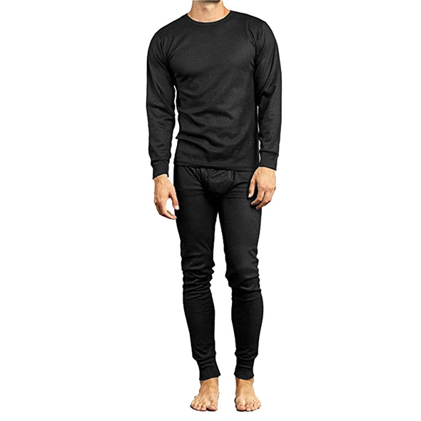 GALAXY BY HARVIC 2-PIECE LIGHTWEIGHT THERMAL SET - SIZE: MEN M - BLACK New