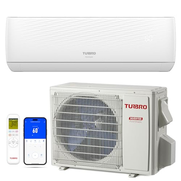 TURBRO 12,000 BTU Ductless Mini Split Inverter AC, 230V, WIFI, Finnmark Series