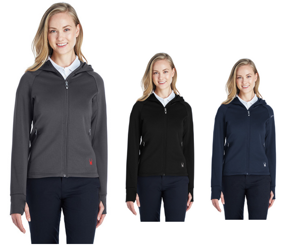 187331 Spyder Ladies’ Hayer Full-Zip Hooded Fleece Jacket New