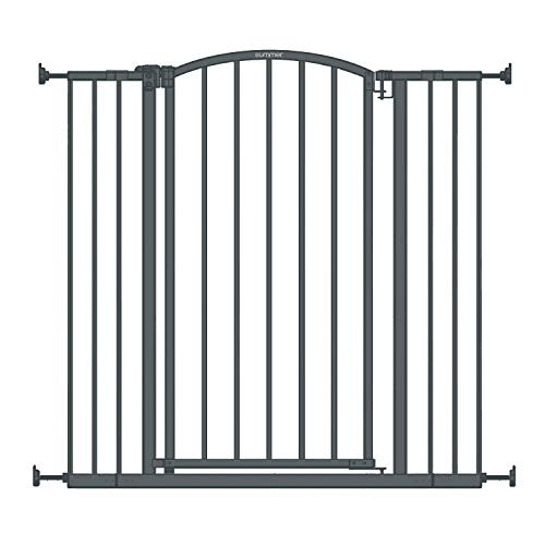 Summer Infant Extra Tall Decor Safety Pet and Baby Gate 28” - 38.25” Wide - Gray