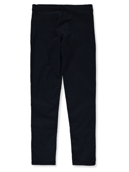 GALAXY UNIFORM GIRLS SUPER STRETCH SKINNY PANTS - SIZE: WOMEN JUNIOR 3/4 - NAVY New