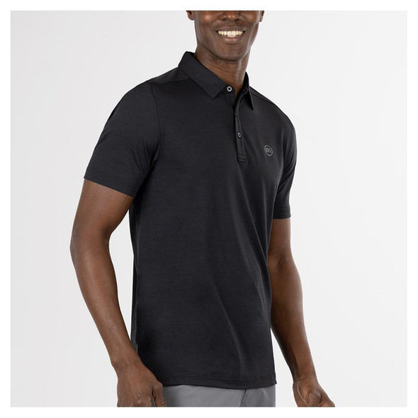 TRAVISMATHEW MEN'S HEATING UP POLO - SIZE: MEN XL - BLACK