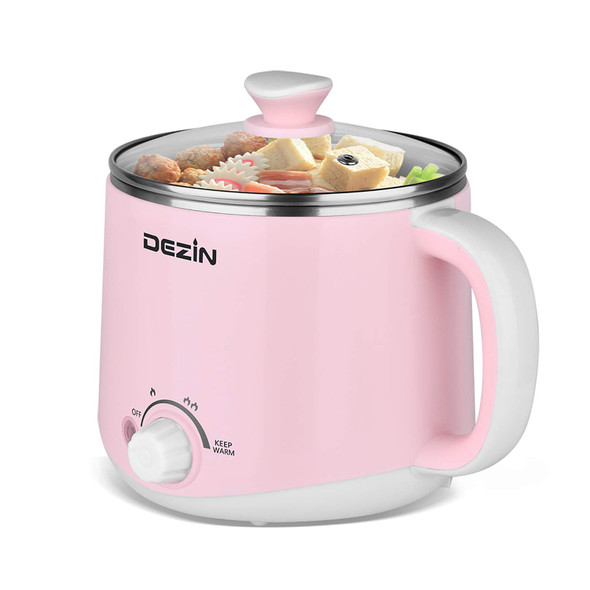 DEZIN HOT POT ELECTRIC, RAPID NOODLES COOKER, STAINLESS STEEL, PINK