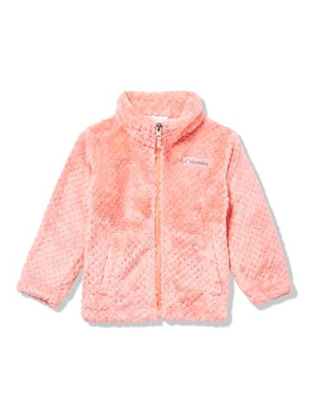 COLUMBIA BABY FIRE SIDE SHERPA FULL ZIP YOUTH 6 - 12 MONTHS, HOT CORAL New
