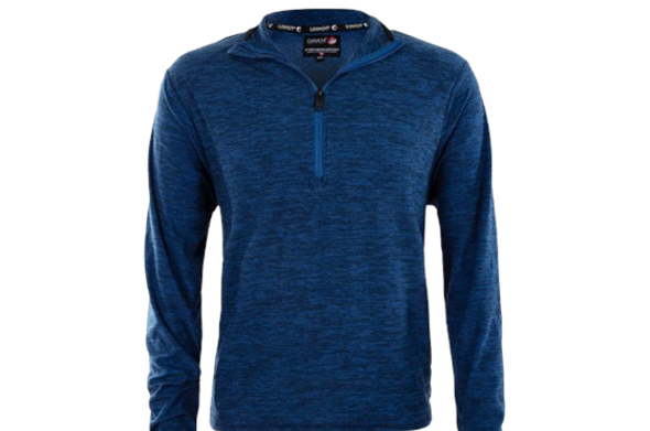 CANADA WEATHER GEAR MEN'S SUPREME SOFT SPACE DYE 1/4 ZIP PULLOVER - L - NAVY New