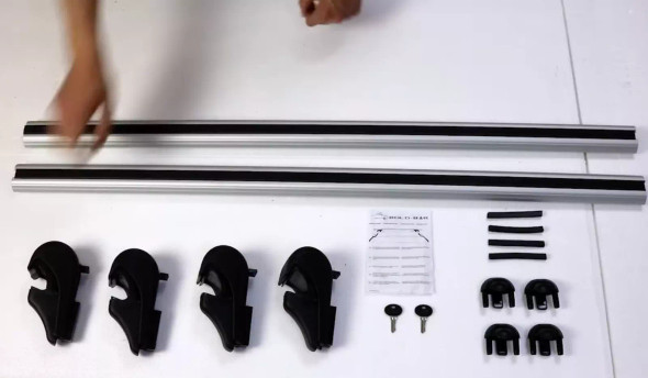 CARRYTEC LOCKABLE ROOF RACK CROSS BARS LUGGAGE CARRIER OMAC CARRYTEC - BLACK