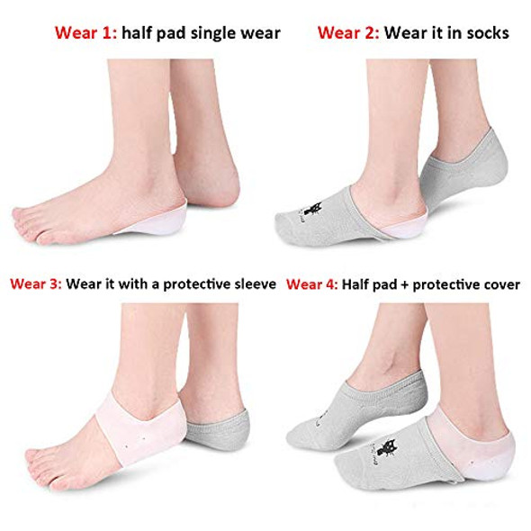 DR. PEDI INVISIBLE HEIGHT INCREASE ELEVATORS HEELS CUSHION WHITE SIZE 2 CM