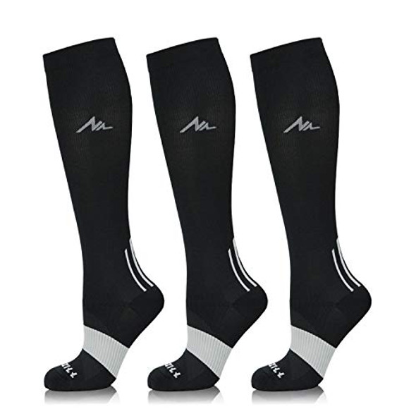 NEWZILL MEDICAL COMPRESSION SOCKS FOR WOMEN & MEN CIRCULATION 20-30 MMHG BLACK