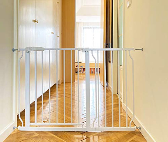 BALANCEFROM EASY WALK-THRU SAFETY GATE FOR DOORWAYS AND STAIRWAYS - WHITE