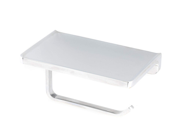 LINKAA Toilet Paper Holder with Shelf Polished Chrome Bathroom Accessories