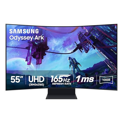SAMSUNG 55" ODYSSEY ARK 2ND GEN 4K UHD CURVED MONITOR LS55CG970NNXGO - BLACK