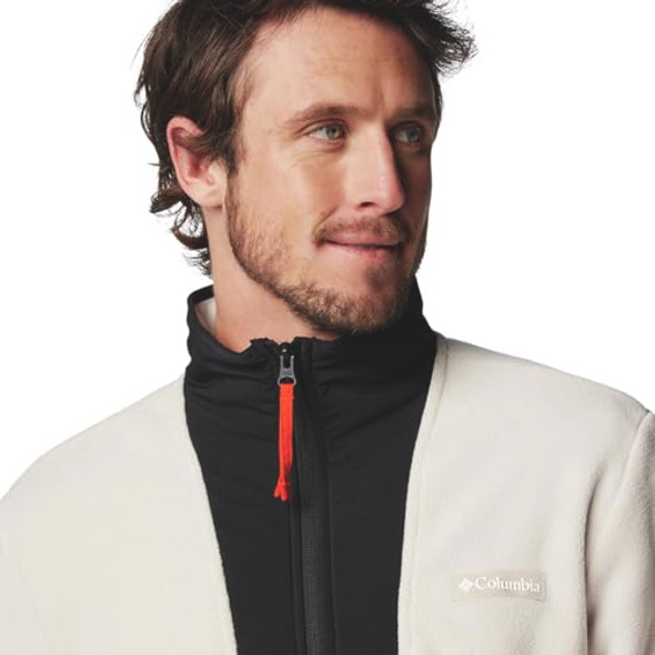 COLUMBIA MEN'S SEQUOIA GROVE HALF ZIP FLEECE DARK STONE/BLACK/SPICY PULLS - S New