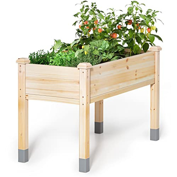 MIXC WOODEN RAISED GARDEN BED WITH LEGS 32”L X 16”W