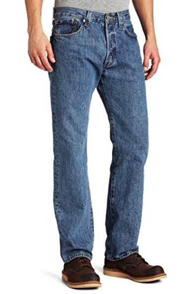 LEVI'S MEN'S 501 ORIGINAL FIT JEANS - SIZE 36X36 - MEDIUM STONE WASH New