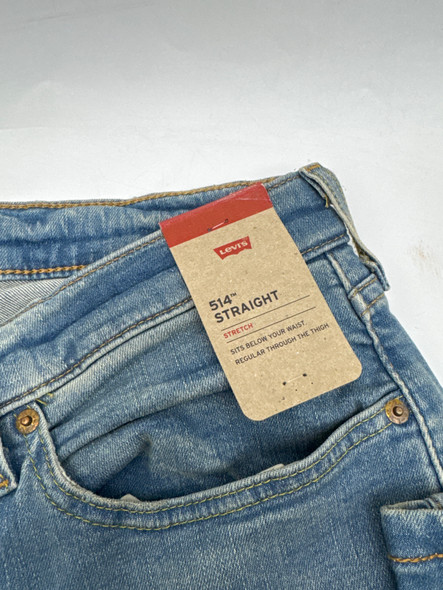 05141286 LEVI'S MEN'S 514 STRAIGHT FIT CUT JEANS 36X34 SULTAN - ADVANCED STRETCH New