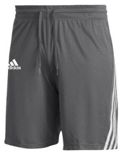 GM2489 Adidas Men's 3-Stripes Knits Shorts Grey Four/White L