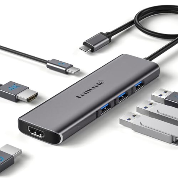 LEMORELE SPECS LEMORELE USB C TO DUAL HDMI ADAPTER TC73 PLUS - GRAY New