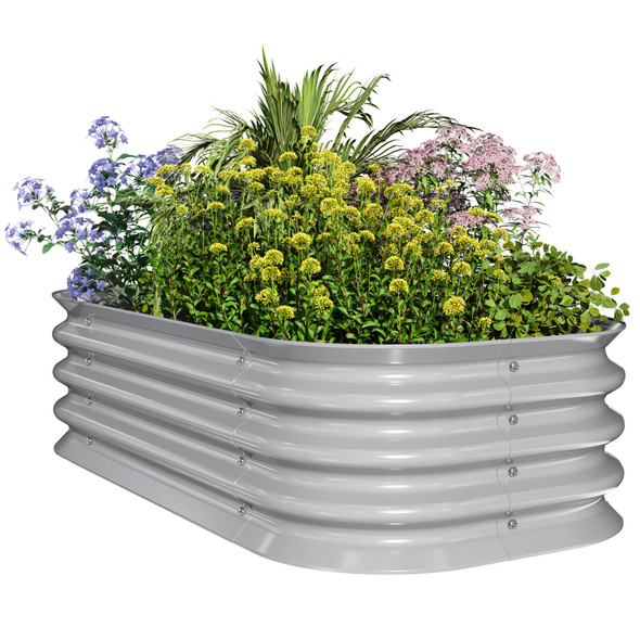 EAST OAK Galvanized Raised Garden Bed Kit, Gardening, Multiple Size Options
