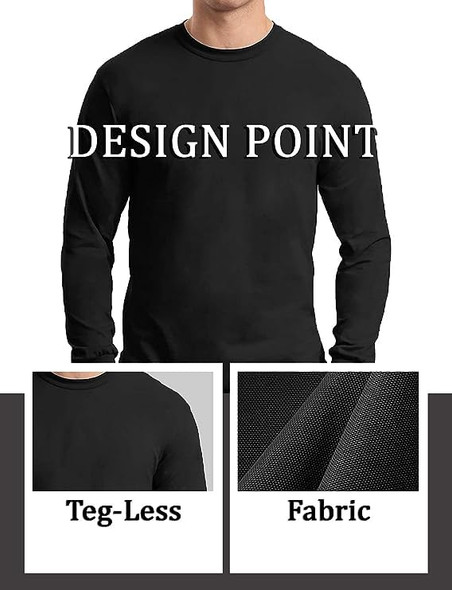 Galaxy by Harvic Men's Long Sleeve Crew Neck T-Shirts