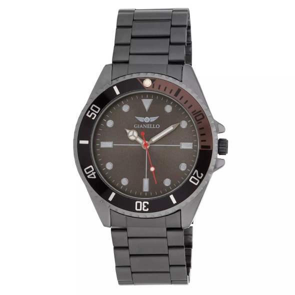 GIANELLO MEN'S SUB 43 STAINLESS STEEL BRACELET WATCH - BLACK